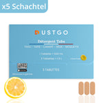 Packung mit 5 Dosen Waschmittel (15 Tabletten)