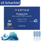 Packung mit 5 Dosen Waschmittel (15 Tabletten)