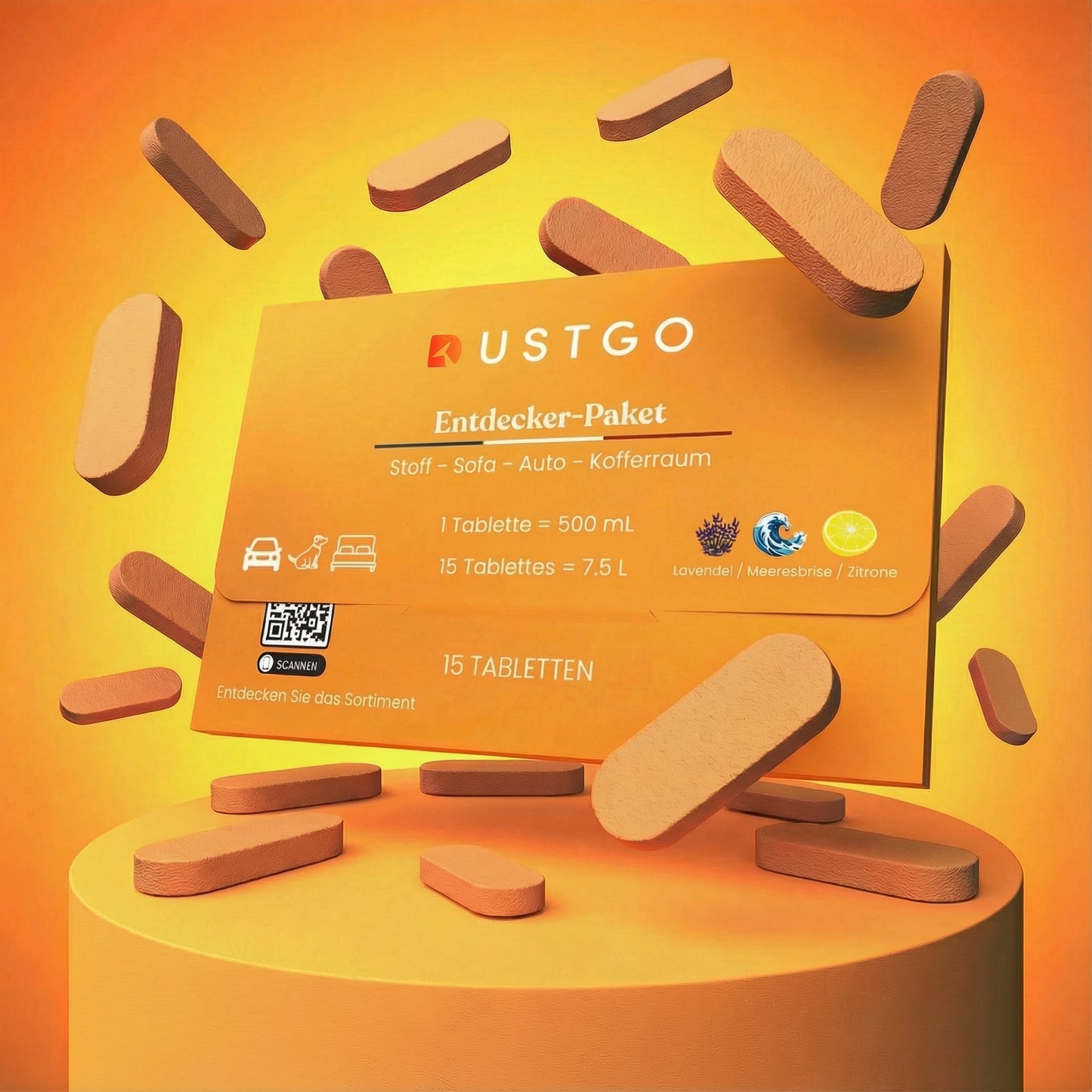 1 MEGA PACK Waschmittel: Multi-Aromen – 15 Tabletten / 30 Waschgänge